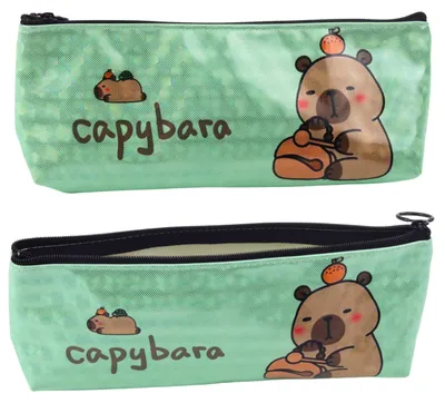 Produktbild von Schulmäppchen Capybara Metallic Grün schimmernd