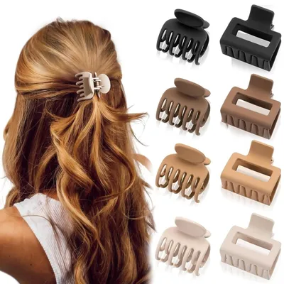 Produktbild von Blumenklauen Haarspangen Set 8 Stück, Mittelgroße Claw Clips, Damen Haarstyling-Zubehör