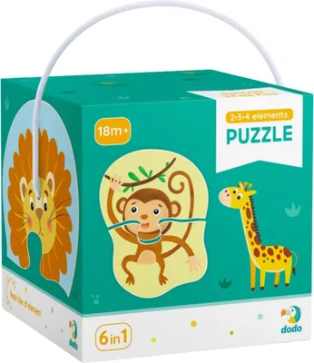 Produktbild von DODO Puzzle Safari 6in1 (2,3,4 Teile)