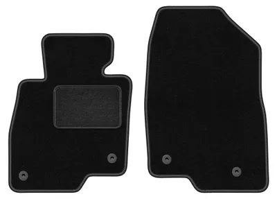 Produktbild von Velours-Fußmatten Vorne für Mazda 3 III (BM) 2013- (Schrägheck/Limousine) – 2-tlg, Schwarz, passgenau – Wielganizator LUX