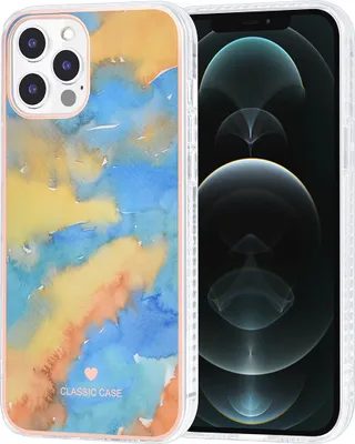 Produktbild von UNIQ Classic Case iPhone 12 Pro Max TPU Back Cover - Marble Yellow