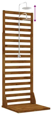 Immagine prodotto di Doccia esterna, 205,5 cm, realizzata in legno di acacia e acciaio inossidabile