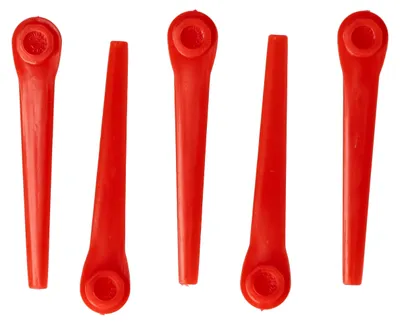Produktbild von vhbw 5x Ersatz-Messer kompatibel mit Gardena AccuCut 2417-20, 2417, 400Li 8840, 400Li 8840-20 Rasentrimmer - Ersatzklinge Orange, Kunststoff