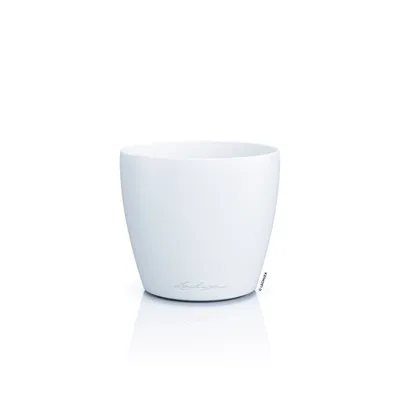 Produktbild von LECHUZA-Tischgefäß CLASSICO Color 12 DECO Weiß | matte Oberfläche | Ø 13 x 12 cm | 16671