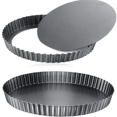 2er Set Quicheform 28 cm, antihaftbeschichtet, mit Hebeboden