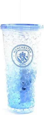 Produktbild von Manchester City FC - Tumbler do mrazničky so slamkou, Crest, 600 ml BS3800 (jedna veľkosť) (modrý)