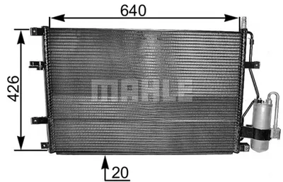 Produktbild von MAHLE AC 227 000S Kondensator Klimaanlage Klimakondensator für VOLVO V70 II (285) +Trockner