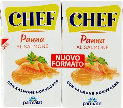 Produktbild von Parmalat Panna Chef al Salmone Sahne Kochcreme creme mit Lachs 2x125ml