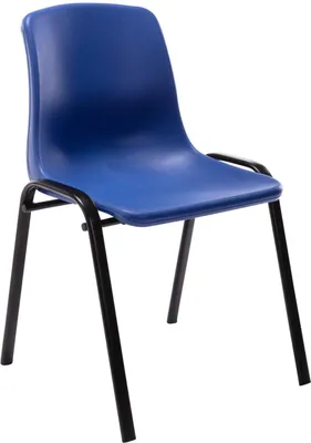 Produktbild von Stapelstuhl - Stapelbarer Stuhl - Platzsparender Komfort, Robuste Stabilität, Metall/Kunststoff | Farbe: blau