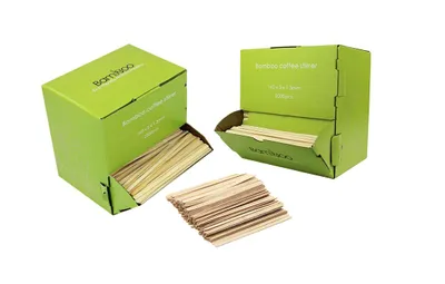 Produktbild von 8000 Stück Rührstäbchen aus Bambus 110 x 5 x 1.3mm Kaffee-Rührstäbchen, Holzstäbchen 4 BOX