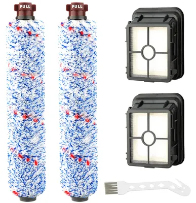 2 Bürstenrollen + 2 Filter für Bissell CrossWave, H12 HEPA