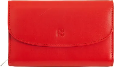 Produktbild von Geldbörse für Damen in Rot mit Kartenfächern, Scheinfach und Münzfach