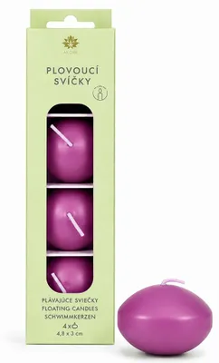 Obrázek produktu pro ARÔME Plovoucí svíčky, fialové