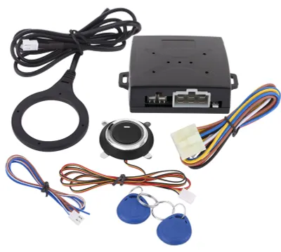 Obrázek produktu pro Zapalování motoru, profesionální univerzální RFID zámek s autoalarmem a ochranou proti krádeži pro automobily s napájením 12 V DC