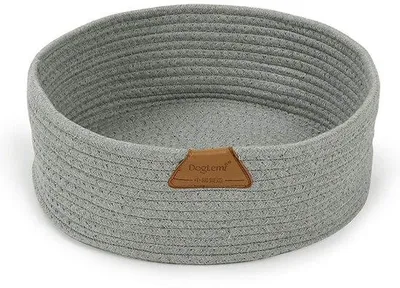 Productafbeelding van Kattenmand Grijs - Katoenen Nest - Wasbaar - Rond - 39 cm Diameter - 4,7 inch Diep - Schattig Huisdierbed