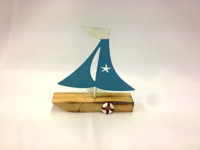 Produktbild von Rayher Hobby 46164000 Deko-Segelboot, Sortiert, 10,5x11x2,5cm -