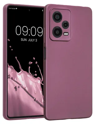 Produktbild von kwmobile Handyhülle für Xiaomi Redmi Note 12 Pro 5G Hülle - weiche Silikon Case metallisch schimmernd - Schutzhülle Cover - Metallic Lavendel