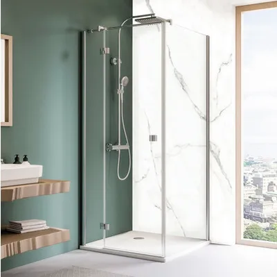 Produktbild von BREUER Duschrückwand Marmor weiß hochglanz 255 x 150 cm 9482549000204