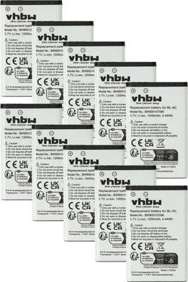 Produktbild von vhbw 10x Akku kompatibel mit Nokia 1800, 2310, 2300, 207, 208, 215, 220 Dual Sim, 1112, 1650, 1600 Handy Smartphone Telefon (1200 mAh, 3,7 V, Li-Ion)