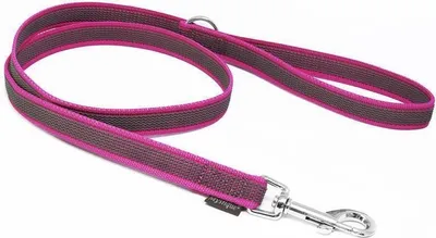 Produktbild von Mystique® Gummierte Leine 20mm mit Handschlaufe Standard Karabiner purpur 1m