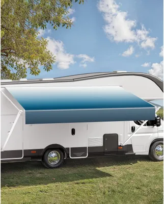 Produktbild von RV Markise 610cm - Manuelle Außenmarkise für Wohnmobile - Wasserdichtes und Einziehbares Sonnendach