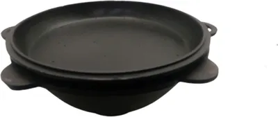 Produktbild von Kazan Gusseisen 22 Liter Deckel-Pfanne Kasan mit rundem Boden
