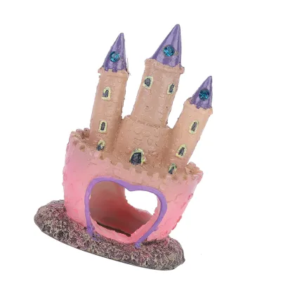 Obrázok produktu pre Živica Cartoon Castle Shape Ornamenty Krajina dekorácie pre akvárium ryby plazy Tank