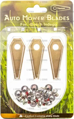 Obrázok produktu pre Bosch indego Titanium 18 kusov nožov pre robotické kosačky. A00017