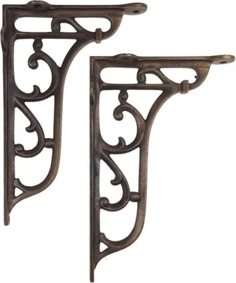 Produktbild von Regalhalter Regalträger Eckwinkel Gusseisen #85010 2er Set