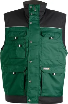 Obrázok produktu pre Dvojfarebná vesta, BOTTLE GREEN/BLACK, veľkosť 4XL