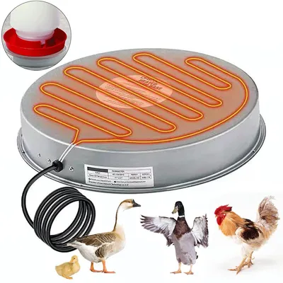 Produktbild von Geflügel-Heizer Ø 37 cm, 30W beheizte Tränkebasis für den Winter, geeignet für Hühner, Enten, Gänse, Kaninchen & Meerschweinchen