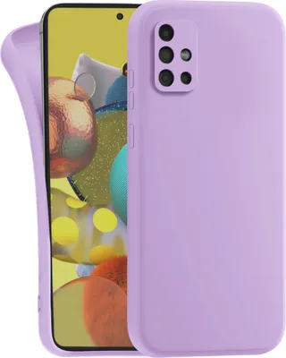 Produktbild von Hülle für Samsung Galaxy A51 4G - Handyhülle mit Kameraschutz Cover aus Silikon in Lila