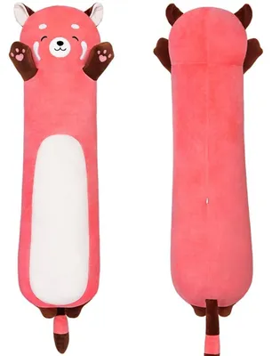 Produktbild von Weiches Plüschkissen, Waschbären-Design, Rosa, 50 cm