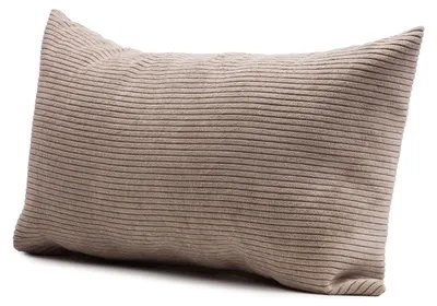 Produktbild von GÖZZE Capri Kissen weiches pflegeleichtes Kissen in Feincord-Optik mit Synthetikfüllung Taupe 30 x 50 cm