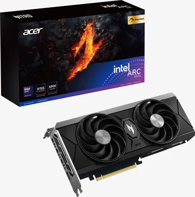Produktbild von Acer Nitro Intel® Arc™ B570 OC, Arc B570, 10 GB, GDDR6, 160 Bit, 7680 x 4320 Pixel, PCI Express x8 4.0