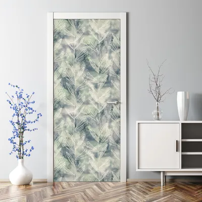 Produktbild von Dekorative Türtapete selbstklebend Aufkleber Klebefolie Pflanzenabstraktion 85 x 200 cm