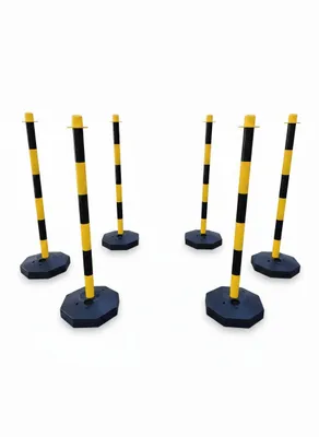 Produktbild von 6 Stück Flexible Absperrpfosten Gelb