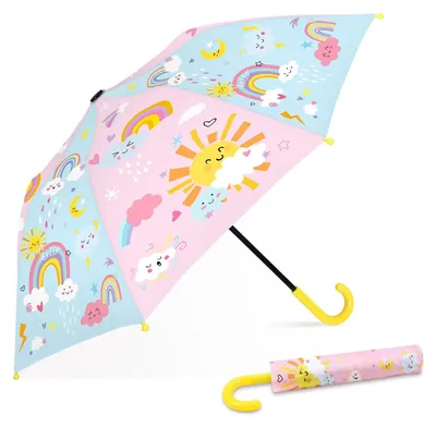 Produktbild von Leichte Kinderregenschirm mit Regenbogenmuster