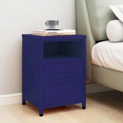 Obrázek produktu pro vidaXL Noční stolek námořnická modř 35x35x51 cm ocel