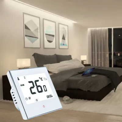 Obrázek produktu pro 4X Anself 16A LCD pokojový termostat Termostat Elektrické topení Podlahové topení Programovatelný týdenní regulátor teploty v místnosti【16A Elektrické topení】