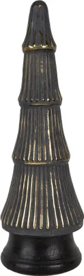 Immagine prodotto di Clayre & Eef Decorazione natalizia Albero di Natale Ø 15x45 cm Vetro color oro grigio