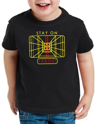 Produktbild von style3 Stay on Target Kinder T-Shirt x-wing todesstern