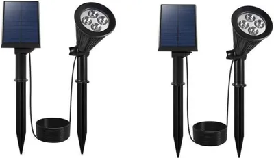 Produktbild von 2-in-1-Solarstrahler zum Aufstellen oder Anbringen – LUMISKY – SPIKY AWAY B 34 – H 42 cm – weiße LED
