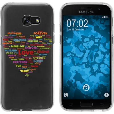 Produktbild von PhoneNatic Case kompatibel mit Samsung Galaxy A7 (2017) Silikon-Hülle pride Herz M5