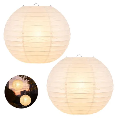Obrázek produktu pro Sada dvou papírových stínidel, průměr 25 cm, bílá barva