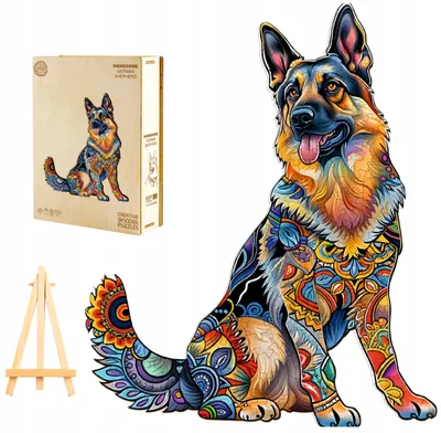 Produktbild von Pasjo24 Holzpuzzle Schäferhund 225 Teile Holzbox