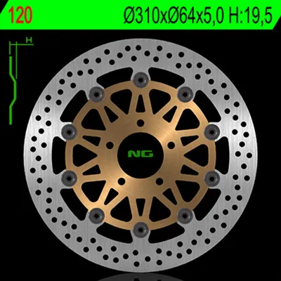 Image de NG BRAKES Bremsscheibe schwimmend rund