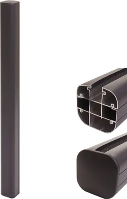 Obrázek produktu pro Hliníkový sloupek Sarthe WPC plot, sloupek, zásuvný systém  98cm, antracitová barva
