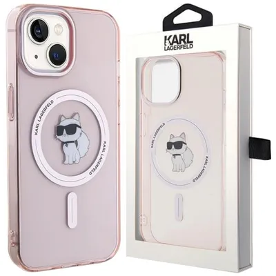 Produktbild von Karl Lagerfeld KLHMP15SHFCCNOP iPhone 15 / 14 / 13 6,1" rosa/rosa Hardcase IML Choupette MagSafe Schutzhülle