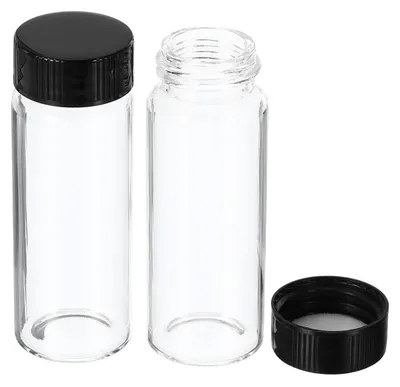 Productafbeelding van Solidchoice - 12 Stuks 30ml Glazen Reagent Flessen met Schroefdop